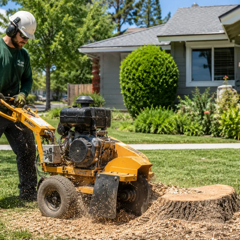 Stump grinding service